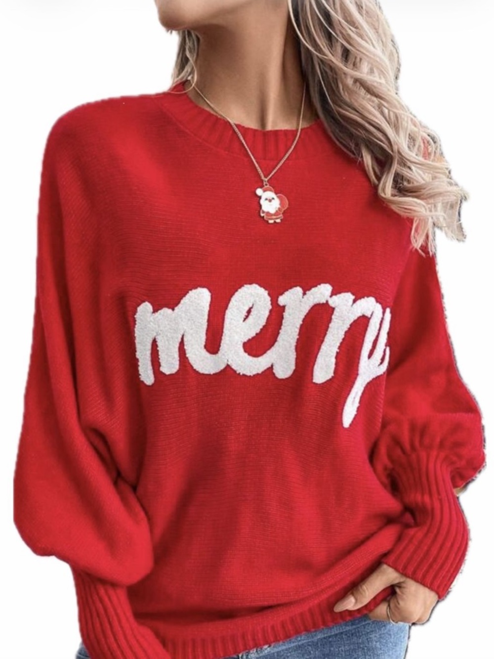 Red Merry Letter  Women's Christmas Sweater